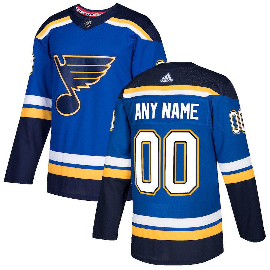 Men NHL adidas St. Louis Blues Blue Authentic Custom Jersey